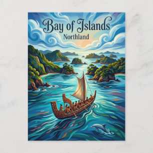 Bucht der Inseln Neuseeland Postkarte