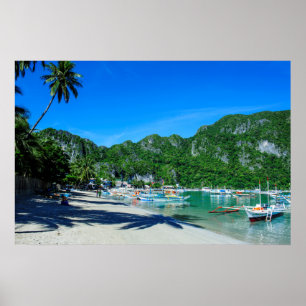 Bucht des El Nido Strandes Poster