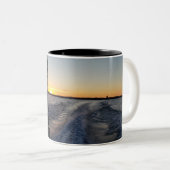 Bucht fischen Sonnenaufgang Kaffee Mugs Zweifarbige Tasse (VorderseiteRechts)