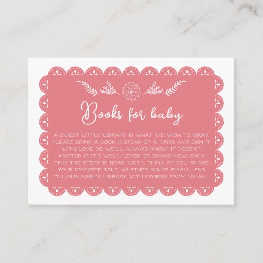 Bucht für Baby Shower Girl Mexican Papel Picado Begleitkarte (Vorderseite)