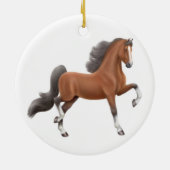 Bucht Gaited Pferdeverzierung Keramik Ornament (Hinten)