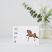 Bucht Gaited PferdeVisitenkarte Visitenkarte (Stehend Vorderseite)