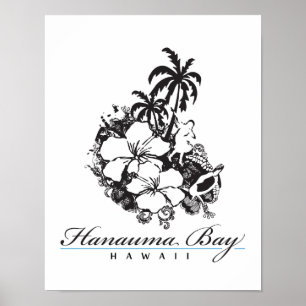 Bucht Hawaiis Hanauma Poster