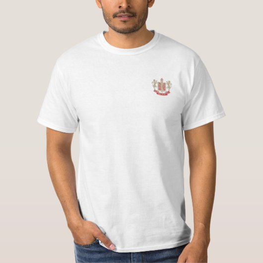 Bucht-hoher Wappen-T - Shirt (Vorderseite)