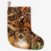 Bucht in Camouflage Weißer Schwanz Hirsch Kleiner Weihnachtsstrumpf (Vorderseite)