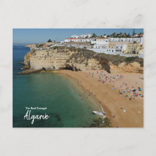 Bucht in Carvoeiro Portugal Postkarte
