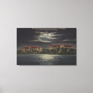 Bucht-Kiefern, Florida - Moonlit Ansicht des Leinwanddruck