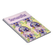 Bucht Lila Blume Wasserfarben Girls Name Notizblock (Rechte Seite)