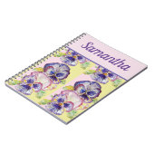 Bucht Lila Blume Wasserfarben Girls Name Notizblock (Linke Seite)