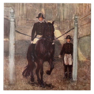 Bucht Lipizzan Stallion Piaffe Fliese