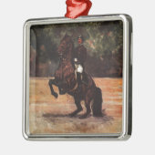 Bucht Lipizzaner Levade Ornament Aus Metall (Links)