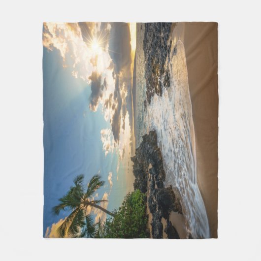 Bucht Makena Strand-| Makena Fleecedecke (Vorderseite)