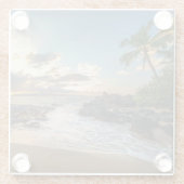 Bucht Makena Strand-| Makena Glasuntersetzer (Rückseite)