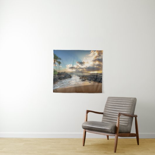 Bucht Makena Strand-| Makena Wandteppich (Beispiel (Horizontal))