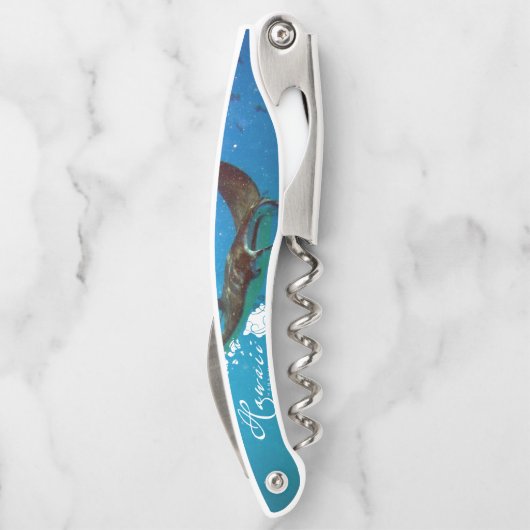 Bucht-Mantarochen Hawaiis Hanauma Kellnermesser (Rückseite)