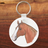 "Bucht mit Blaze" Pferd-Schlüsselanhänger Schlüsselanhänger (Vorderseite)