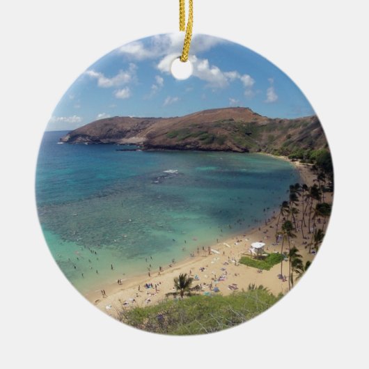 Bucht Oahu Hawaiis Hanauma Keramik Ornament (Vorne)