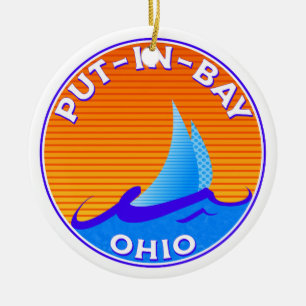 Bucht Ohio See Erie Segelboot Keramik Ornament