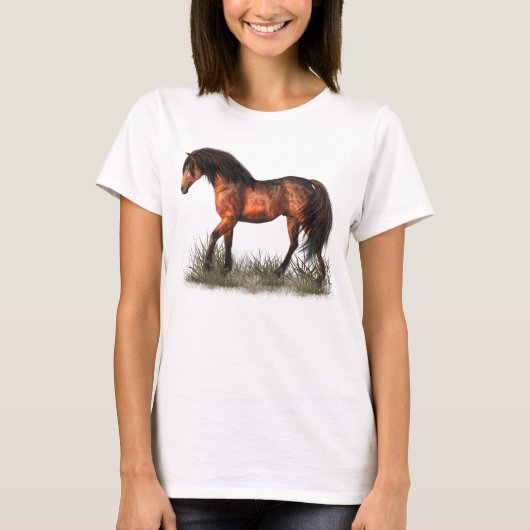 Bucht-Pferd T-Shirt (Vorderseite)