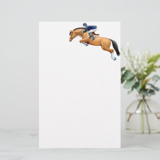 Bucht-Show-Pullover-Pferdebriefpapier Briefpapier (Stehend Vorderseite)