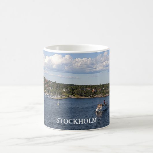 Bucht Stockholms Schweden Kaffeetasse (Mittel)
