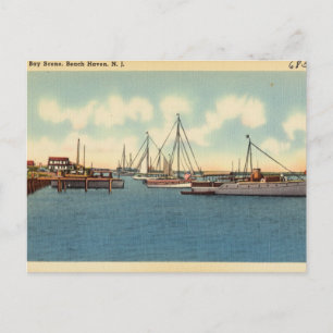 Bucht Szene, Beach Haven, New Jersey Postkarte