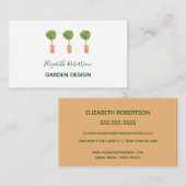 Bucht Tree Trio Garden Design Landschaft Visitenkarte (Vorne/Hinten)