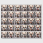 Bucht und Weihnachtslicht Geschenkpapier (Flach)