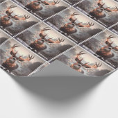 Bucht und Weihnachtslicht Geschenkpapier (Ecke)