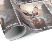 Bucht und Weihnachtslicht Geschenkpapier (Rolleneckpunkt)