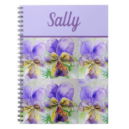 Bucht Viola Lila Blume Watercolor Museo Cantonale  Notizblock