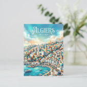 Bucht von Algier Algerien Postkarte (Stehend Vorderseite)