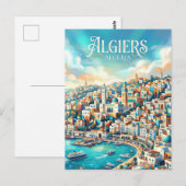 Bucht von Algier Algerien Postkarte (Vorne/Hinten)