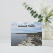 Bucht von den Ordinance Point Falkland Islands Postkarte (Stehend Vorderseite)