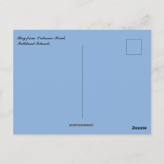 Bucht von den Ordinance Point Falkland Islands Postkarte (Rückseite)