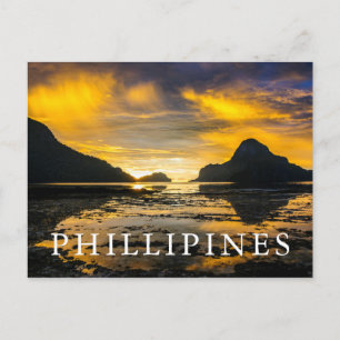 Bucht von El Nido Sonnenuntergang Postkarte