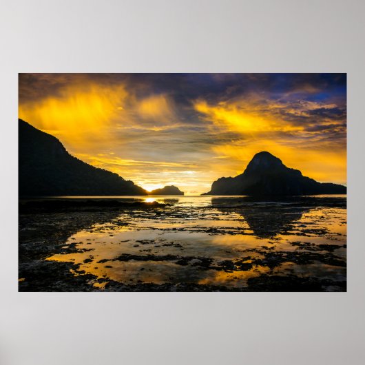 Bucht von El Nido Sunset Poster (Vorne)