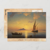 Bucht von Neapel Ivan Aivazovsky Seescape Postkarte (Vorne/Hinten)