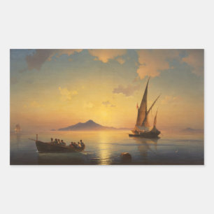 Bucht von Neapel Ivan Aivazovsky Seescape Rechteckiger Aufkleber