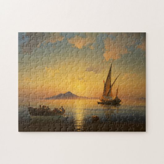 Bucht von Neapel - Iwan Aivazovsky - Meerblick Puzzle (Horizontal)