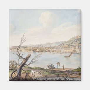 Bucht von Neapel vom Meer in der Nähe der Maddalen Magnet