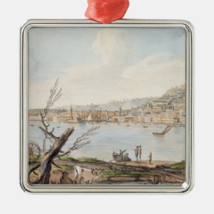 Bucht von Neapel vom Seeufer nahe dem Maddalena-Br Ornament Aus Metall