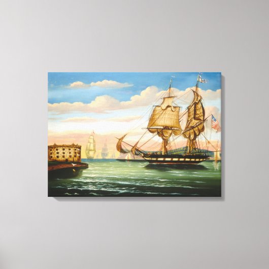 Bucht von New York, Sonnenuntergang Leinwanddruck (Vorderseite)