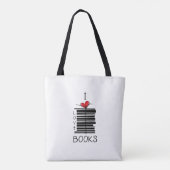 Buchtasche "I Liebe Books" Tasche (Rückseite)