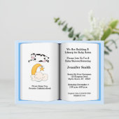 Buchthema Kinderdusche Einladung (Junge) (Stehend Vorderseite)