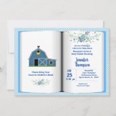 Buchthema Kinderdusche Einladung (Junge) (Vorderseite)