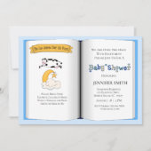 Buchthema Kinderdusche Einladung (Junge) (Vorderseite)