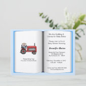 Buchthema Kinderdusche Einladung (Junge) (Stehend Vorderseite)