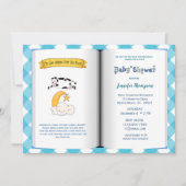 Buchthema Kinderdusche Einladung (Junge) (Vorderseite)