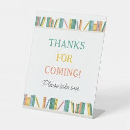 Buchthema Storybook Danke für Ihren Besuch Sockelschild